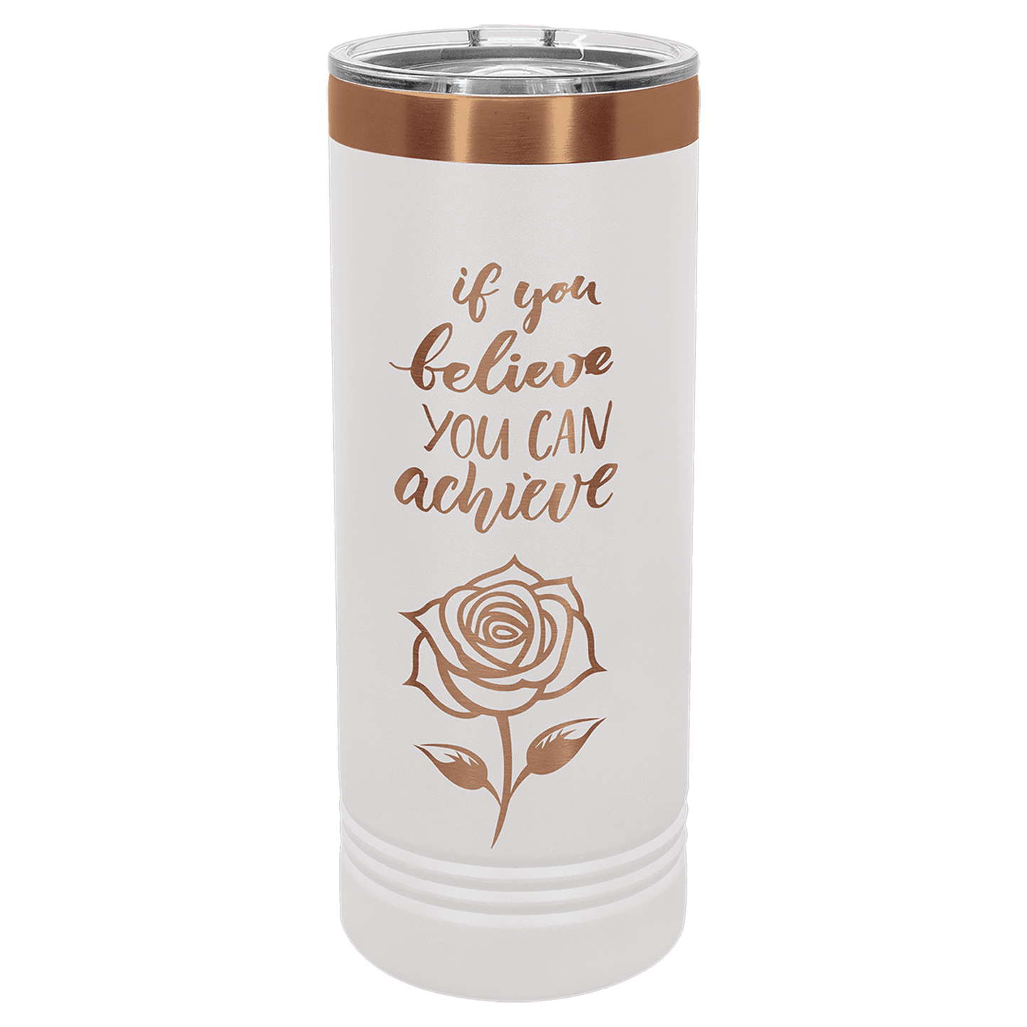 ION-Plated 22 oz. Skinny Tumbler (Rose Gold)