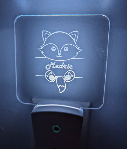 Night-light with custom laser-engraved design, emitting soft, comforting glow with personalized designs.