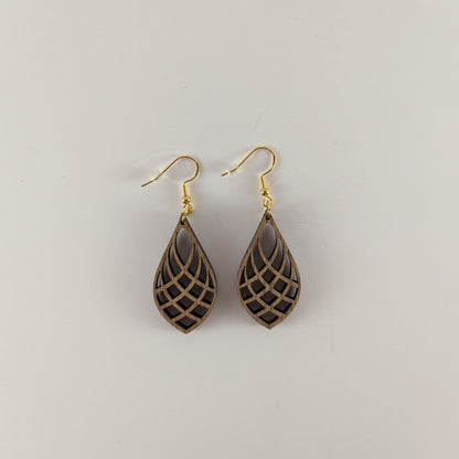 TEAR DROP Teak Earrings