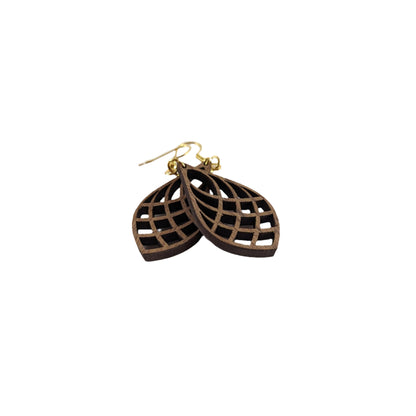 TEAR DROP Teak Earrings